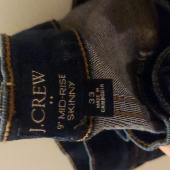 J. Crew size 33 jeans, 9" mid-rise skinny jeans - Picture 3 of 11